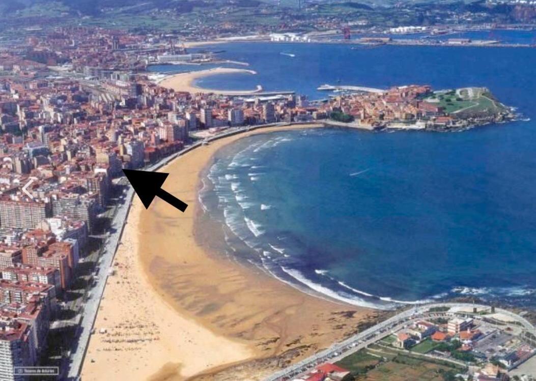 Atico Marques Playa Centro - Garaje Opcional Apartment Gijon Bagian luar foto